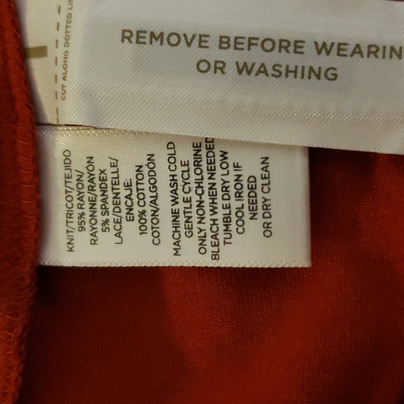 Loft Crochet Yoke Trapeze Dress Sz Medium - Picture 6 of 6